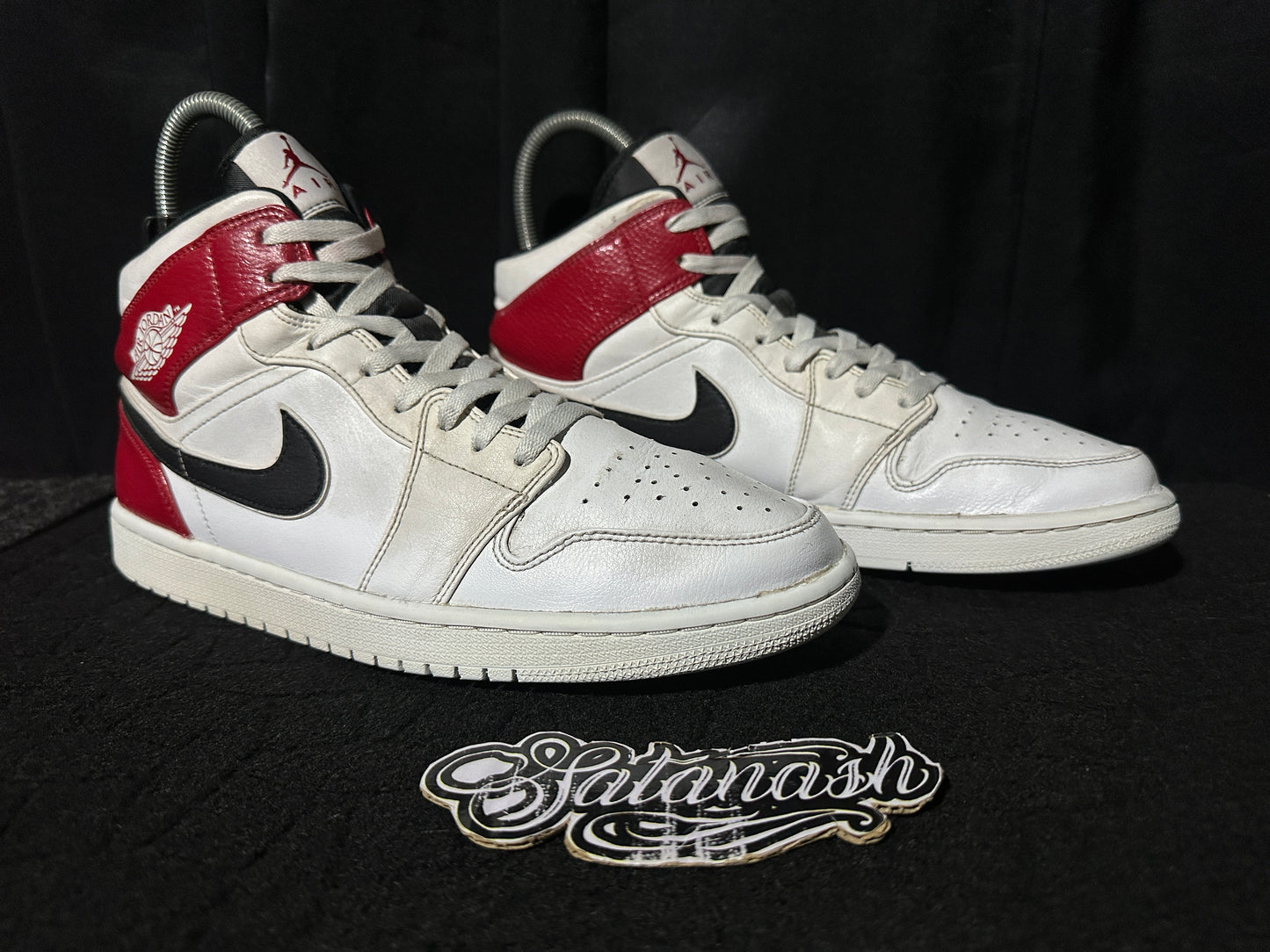 Nike Air "JORDAN 1" (WHITE GYM RED BLACK) Mid