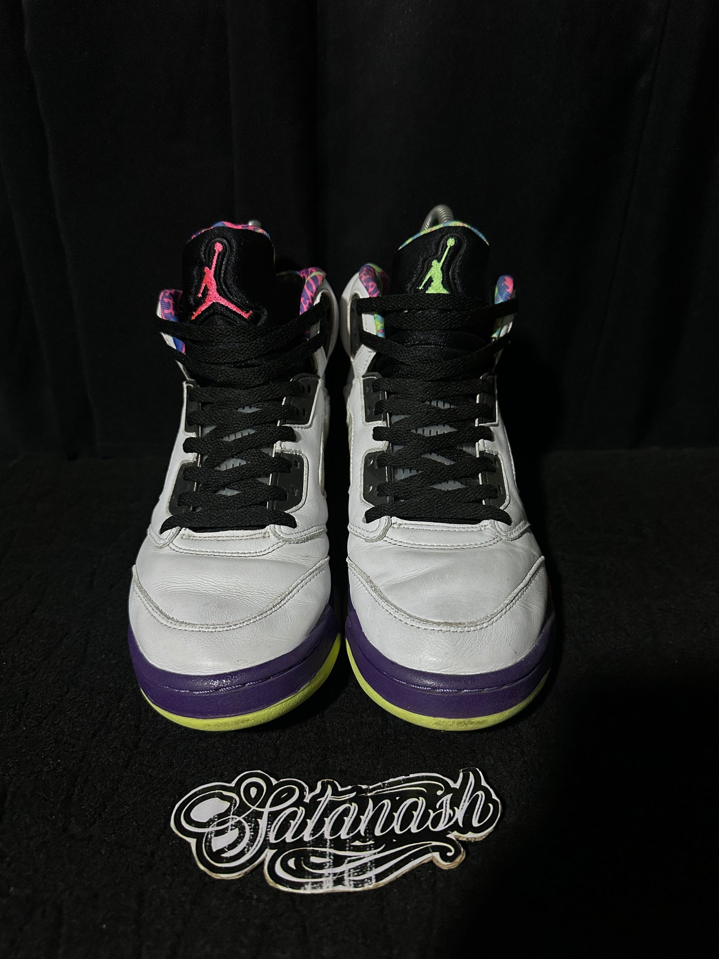 Nike Air "JORDAN 5" (RETRO) "ALTERNATE BEL-AIR" (WHITE COURT PURPLE RACER PINK GHOST GREEN) Mid