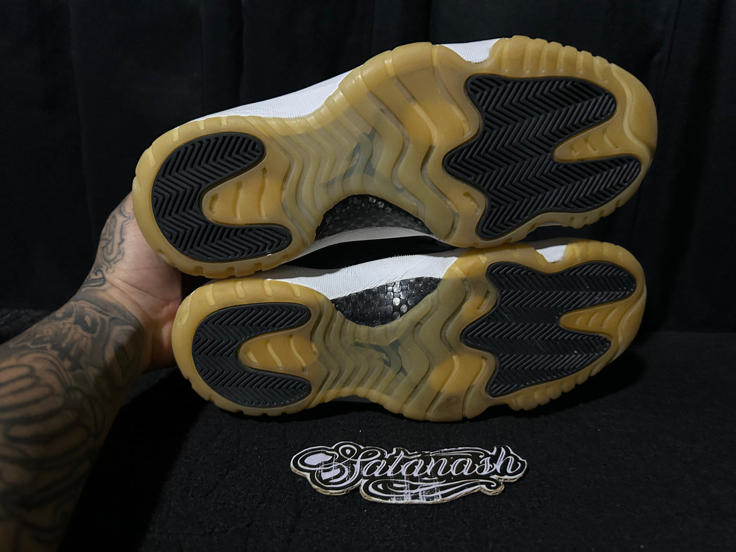Nike Air "JORDAN 11" (RETRO) "BARONS" (BLACK METALLIC SILVER WHITE) Low
