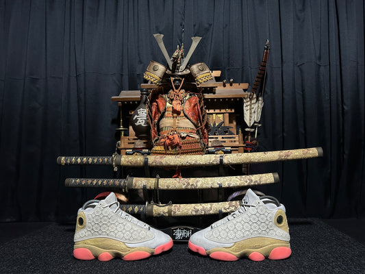 Nike Air "JORDAN 13" (RETRO) "CHINESE NEW YEAR" (PALE IVORY BLACK DIGITAL PINK CLUB GOLD) 2020 Mid Rare