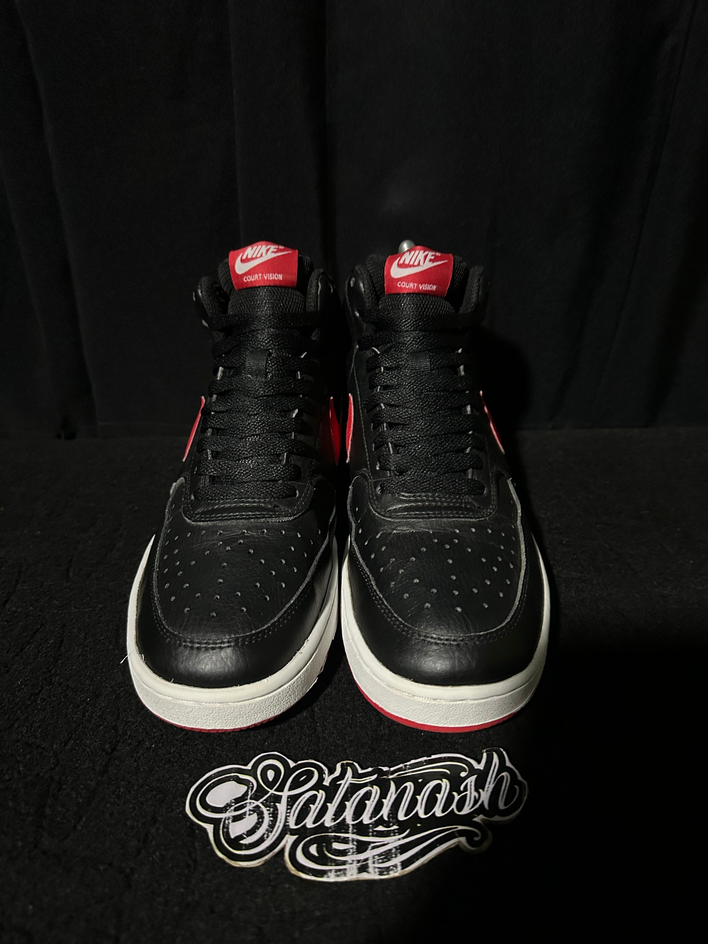 Nike Classic "COURT VISION" (BRED) "BLACK RED WHITE" Mid