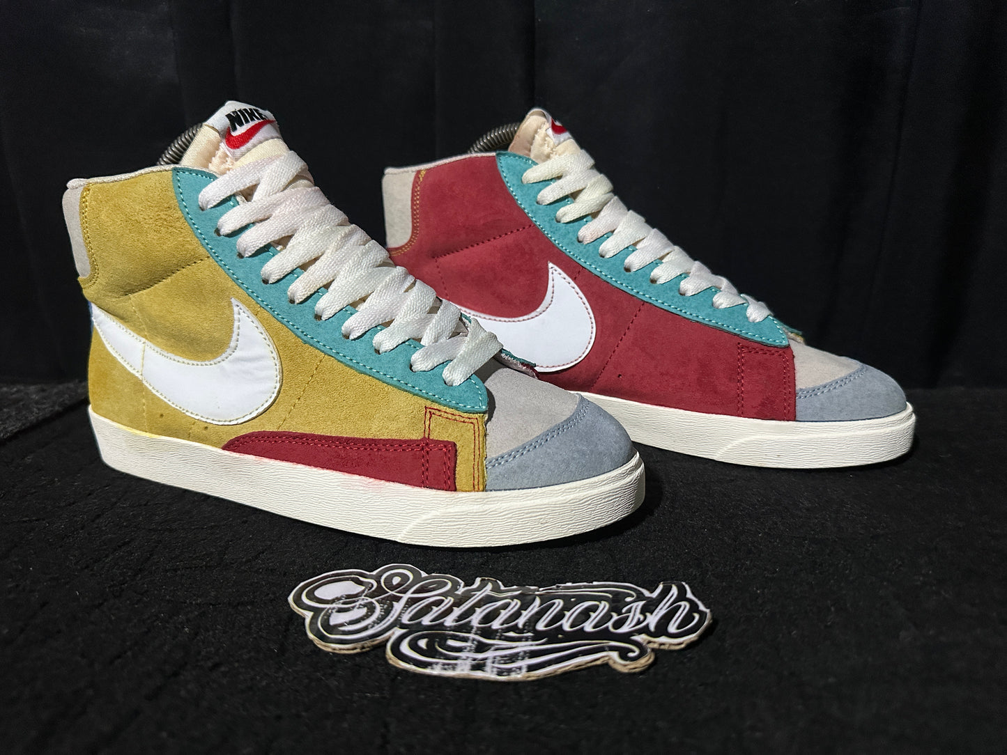 Nike Classic "BLAZER 77" (MULTI SUEDE) "MULTICOLOR WHITE" Mid Rare