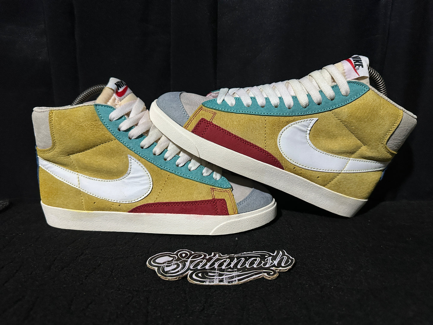 Nike Classic "BLAZER 77" (MULTI SUEDE) "MULTICOLOR WHITE" Mid Rare