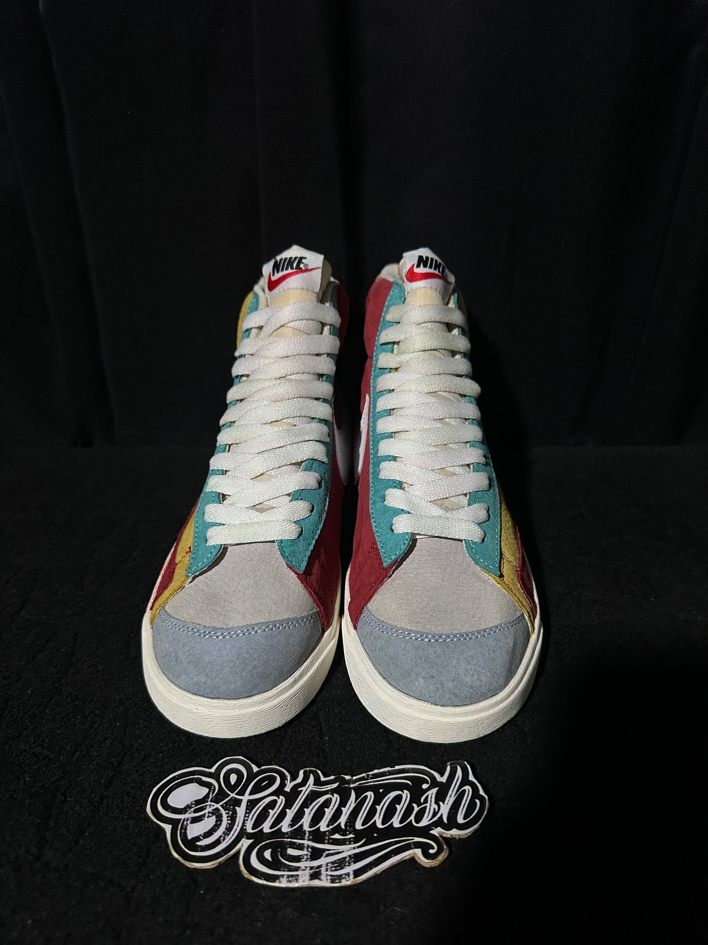 Nike Classic "BLAZER 77" (MULTI SUEDE) "MULTICOLOR WHITE" Mid Rare
