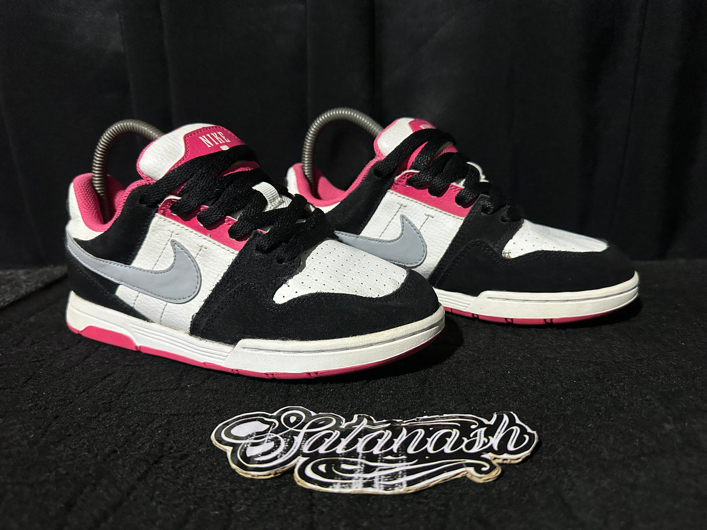 Nike Classic "MOGAN 2" (WHITE BLACK GREY PINK) SkateBoarding Low Rare