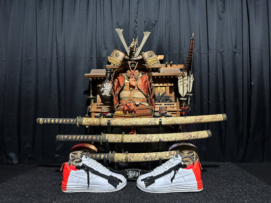 Nike Classic "LUNAR FORCE 1" X "ACRONYM" (WHITE BRIGHT CRIMSON BLACK) Low