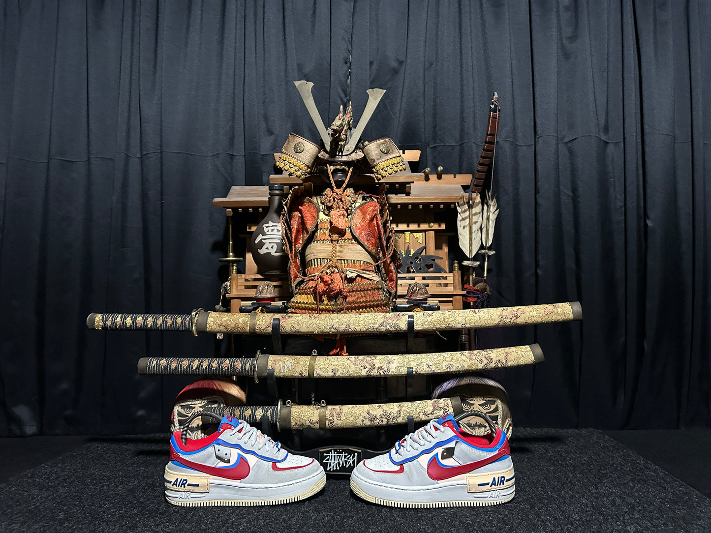 Nike Classic "AIR FORCE 1" (SHADOW) "SAIL RED BLUE WHITE" Low