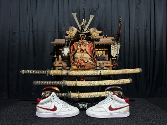 Nike Classic "COURT VISION" (WHITE TAN RED) Mid
