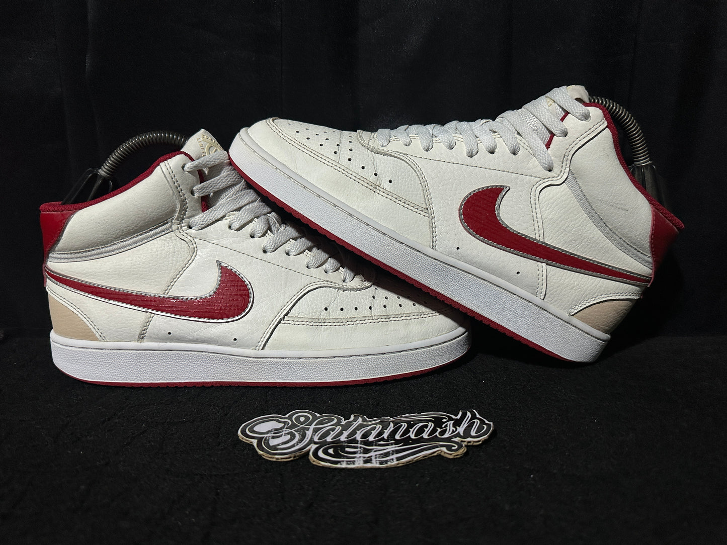 Nike Classic "COURT VISION" (WHITE TAN RED) Mid
