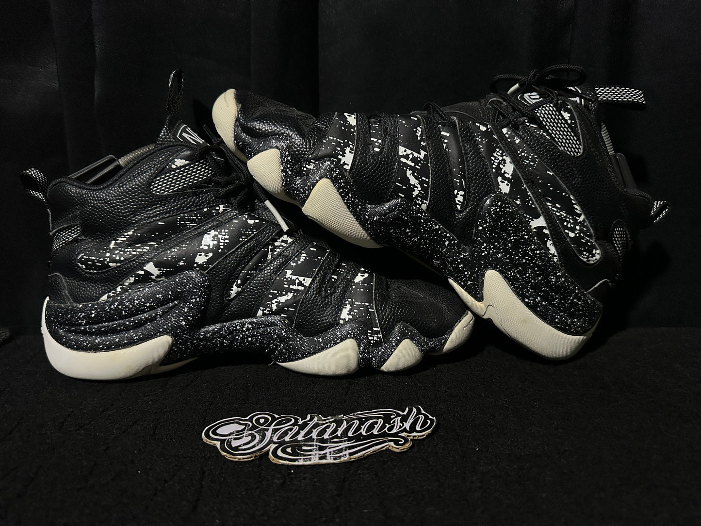 Adidas Originals "CRAZY 8" (BROOKLYN NETS) "BLACK WHITE" 2015 Mid Rare