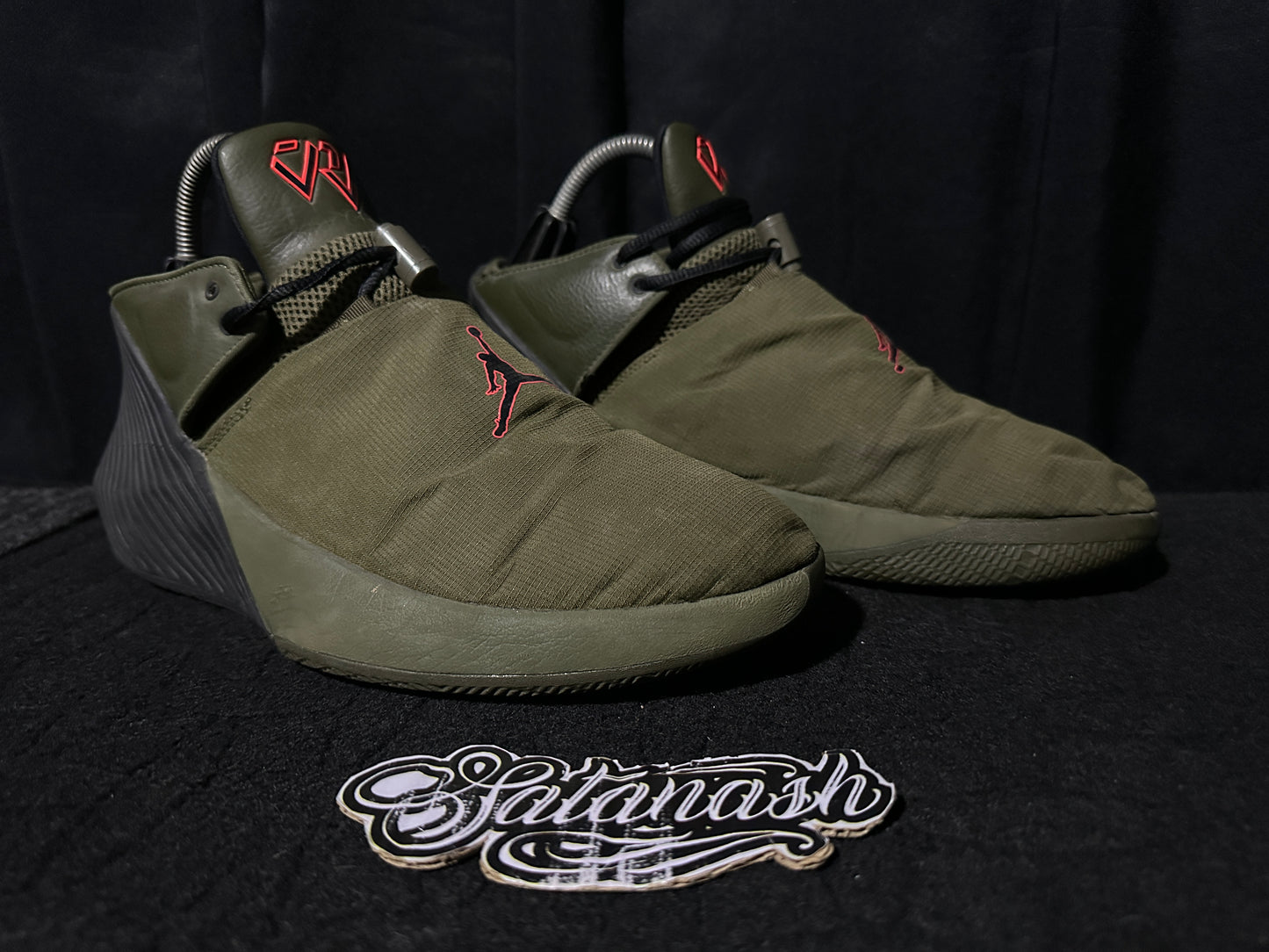 Nike Air "JORDAN" (WHY NOT ZERO .1) "PFX" (INFRARED OLIVE BLACK) BasketBall Mid Rare